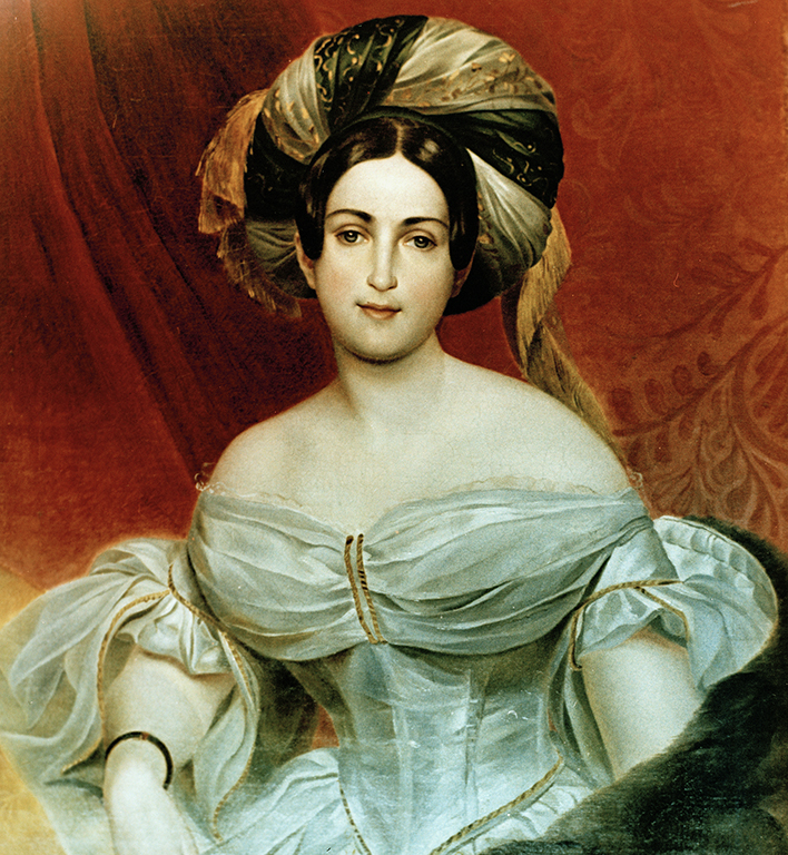 Aurora Demidova 1830-luvun lopulla Karl Brüllovin öljymaalauksessa.